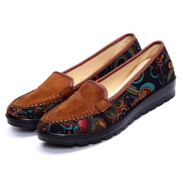 Dames Casual Platte Loafers Instappers Ademende Schoenen Zachte Zool Schoenen