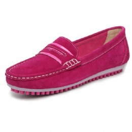 Dames Casual Platte Schoenen Kleur Flats Slip Op Ronde Neus Loafers