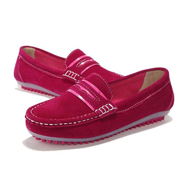 Dames Casual Platte Schoenen Kleur Flats Slip Op Ronde Neus Loafers