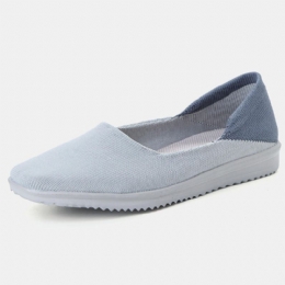 Dames Casual Schoenen Ademend Mesh Slip Op Doek Flats