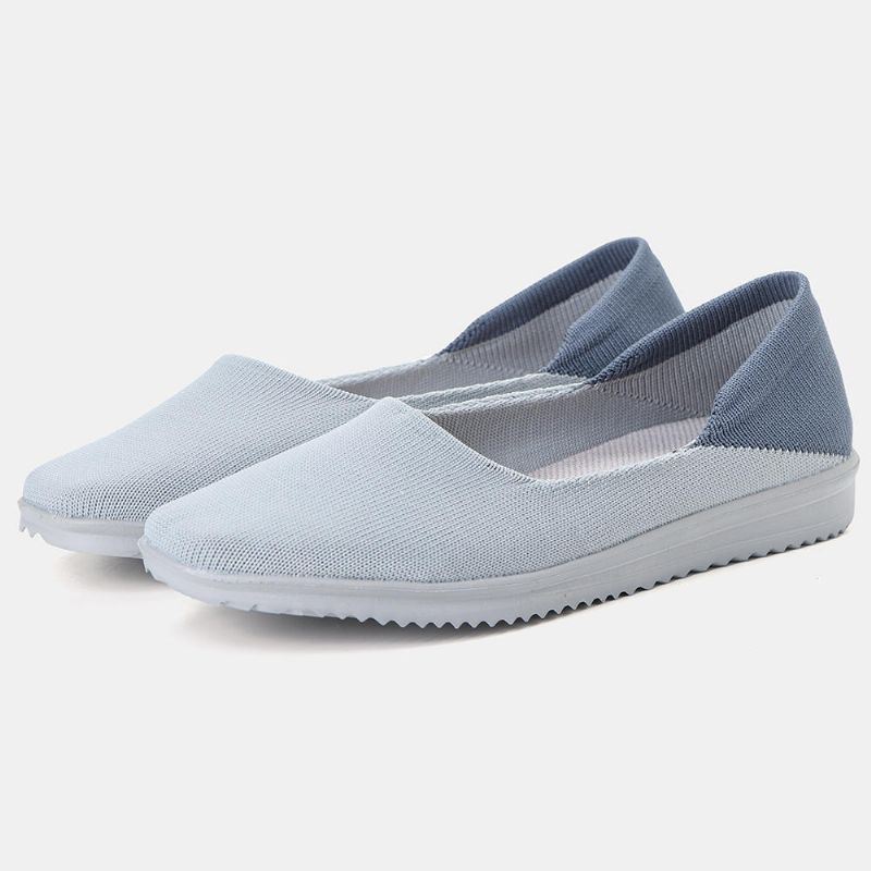 Dames Casual Schoenen Ademend Mesh Slip Op Doek Flats