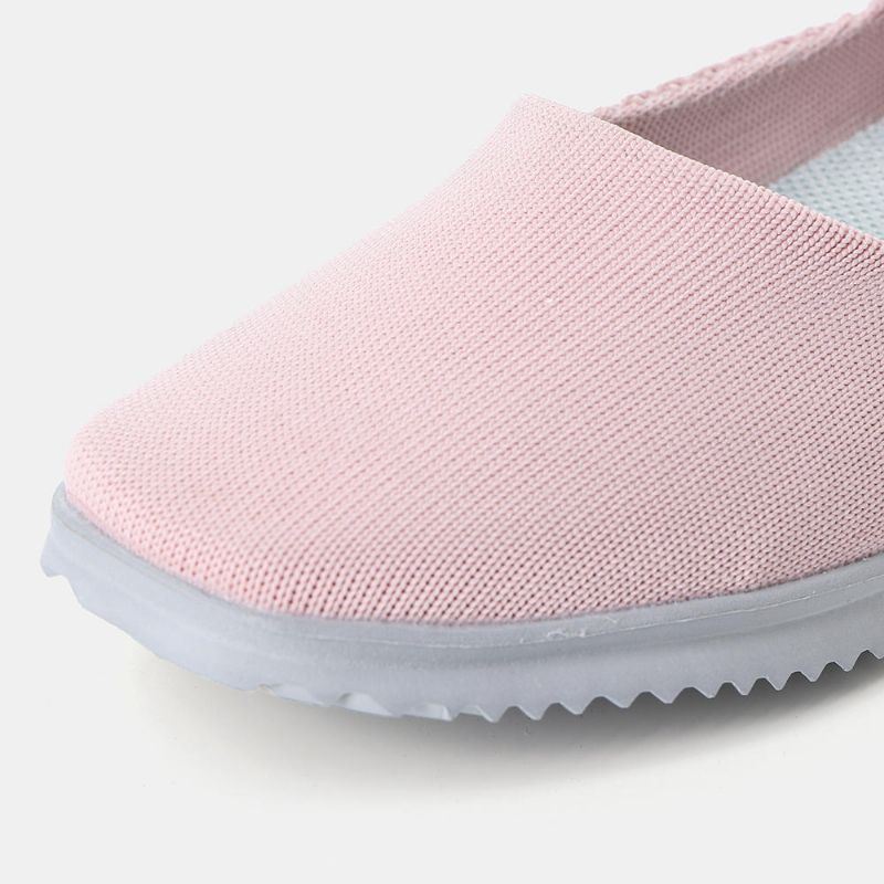 Dames Casual Schoenen Ademend Mesh Slip Op Doek Flats