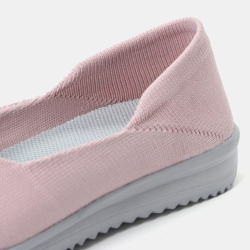 Dames Casual Schoenen Ademend Mesh Slip Op Doek Flats