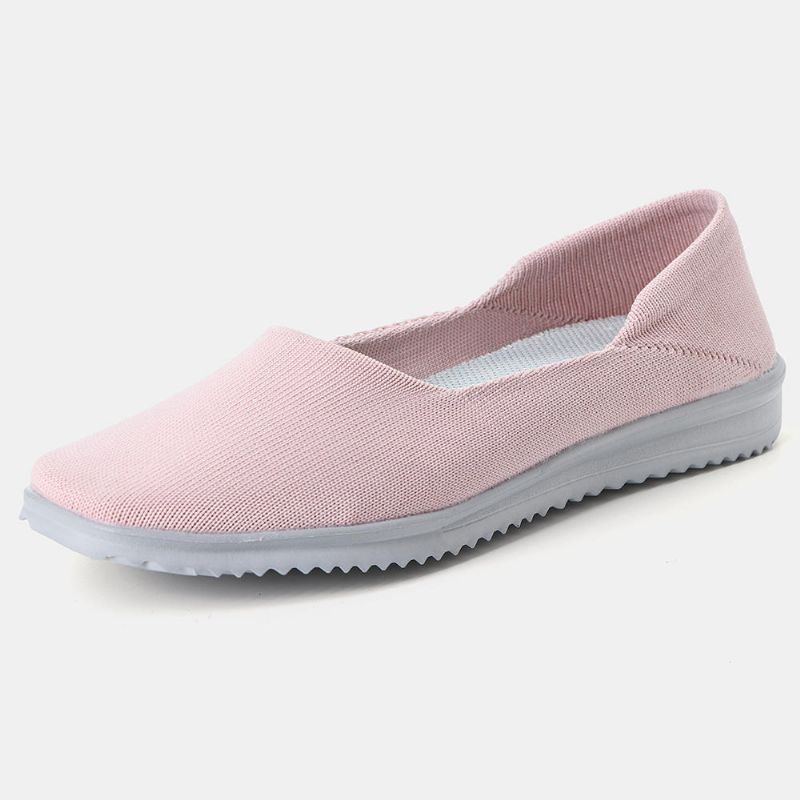 Dames Casual Schoenen Ademend Mesh Slip Op Doek Flats