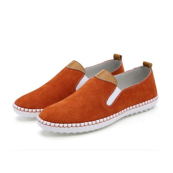 Dames Casual Schoenen Comfortabele Outdoor Leren Slip Op Flats Loafers