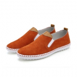 Dames Casual Schoenen Comfortabele Outdoor Leren Slip Op Flats Loafers