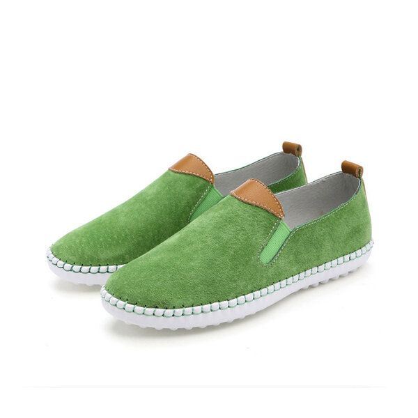 Dames Casual Schoenen Comfortabele Outdoor Leren Slip Op Flats Loafers