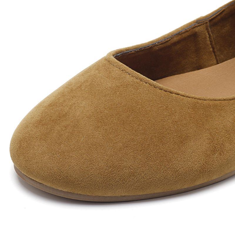 Dames Casual Suède Flats Cross Schoenen