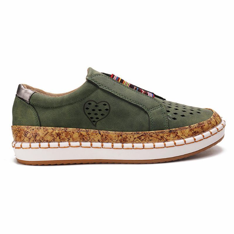 Dames Casual Uitgeholde Ademende Slip-on Flats