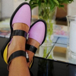 Dames Colorblock Antislip Gesp Stijlvolle Flats