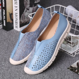 Dames Colorblock Comfy Hollow Ademende Casual Flats