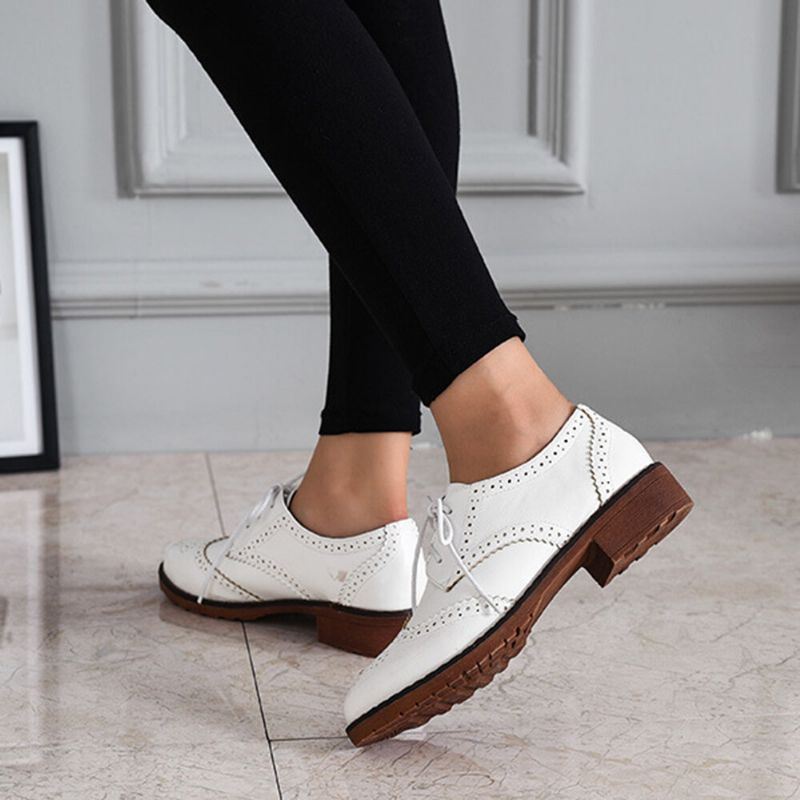 Dames Comfortabele Veelzijdige Kantoorschoenen Retro Oxfords Flats