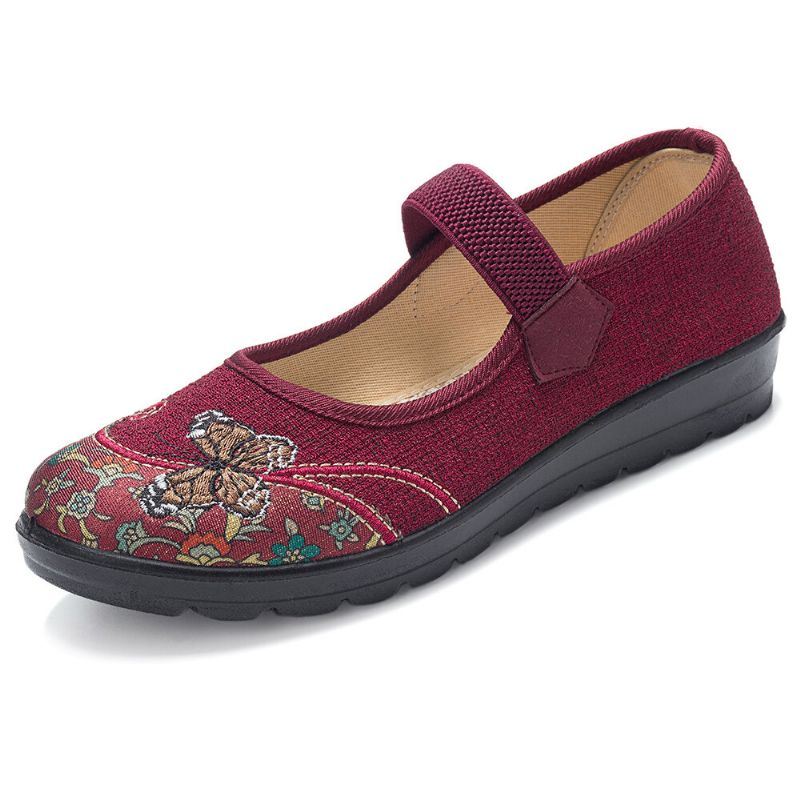 Dames Comfy Antislip Elastische Band Mary Jane Platte Loafers