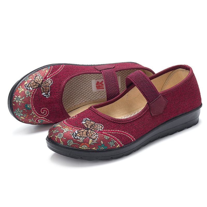 Dames Comfy Antislip Elastische Band Mary Jane Platte Loafers