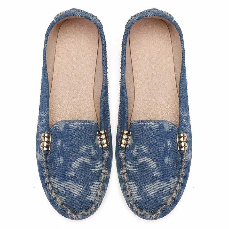 Dames Die Antislip Zachte Zool Casual Slip-on Loafers Dragen