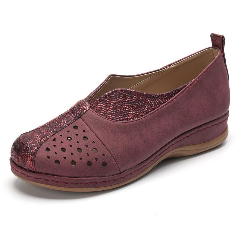 Dames Die Uitgeholde Antislip Flats Naaien