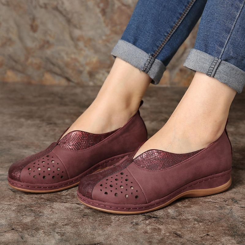 Dames Die Uitgeholde Antislip Flats Naaien