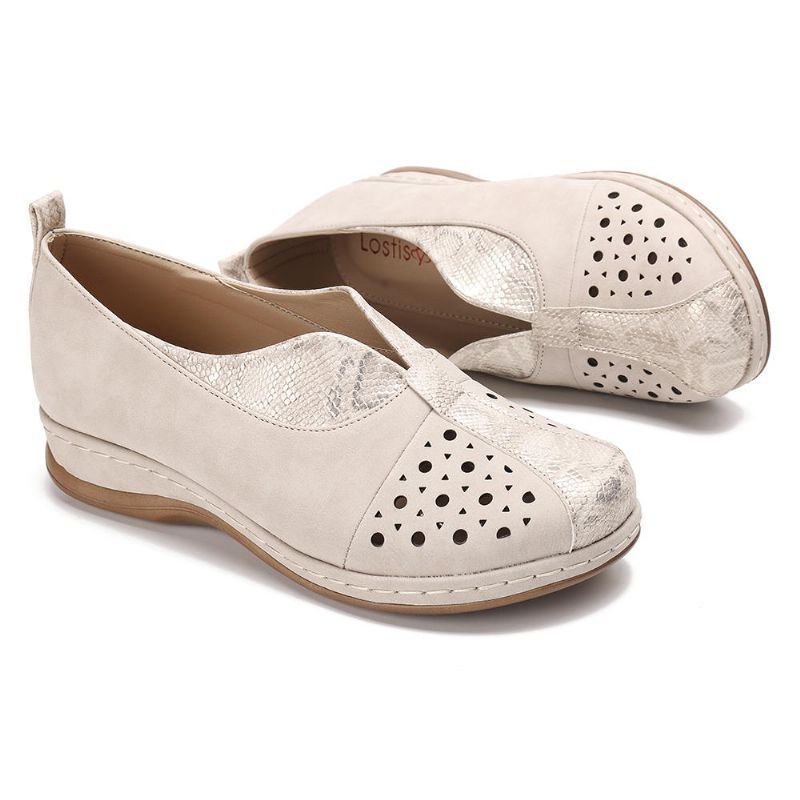 Dames Die Uitgeholde Antislip Flats Naaien