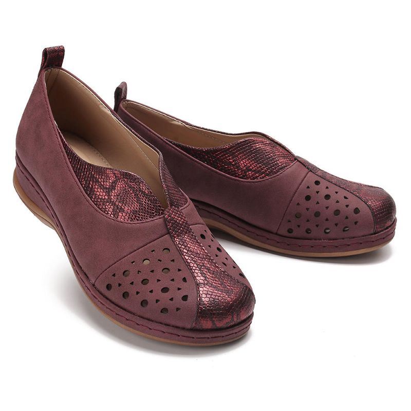 Dames Die Uitgeholde Antislip Flats Naaien