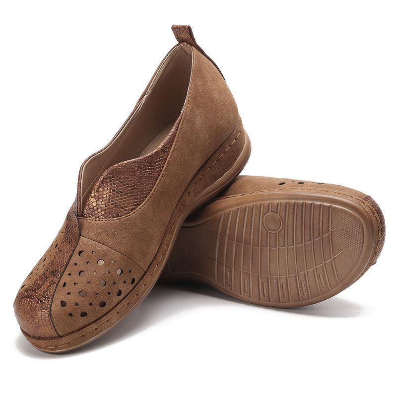 Dames Die Uitgeholde Antislip Flats Naaien