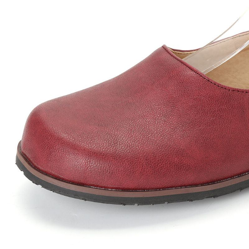 Dames Effen Kleur Casual Enkelgesp Platte Loafers