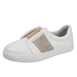 Dames Elastische Band Sneakers Slip On Flats