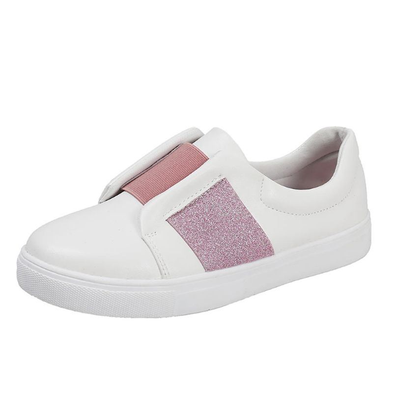 Dames Elastische Band Sneakers Slip On Flats