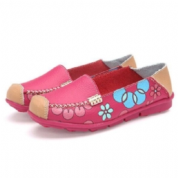 Dames Flats Schoenen Comfortabele Ademende Slip Op Bloem Bloemen Platte Loafers Schoenen