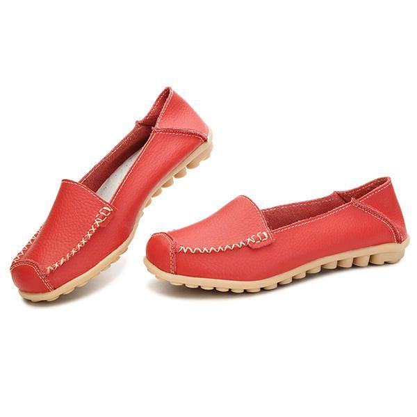 Dames Flats Schoenen Comfortabele Casual Slip On Ronde Neus Zachte Platte Loafers Schoenen