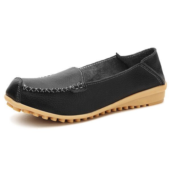 Dames Flats Schoenen Comfortabele Casual Slip On Ronde Neus Zachte Platte Loafers Schoenen