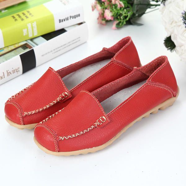 Dames Flats Schoenen Comfortabele Casual Slip On Ronde Neus Zachte Platte Loafers Schoenen