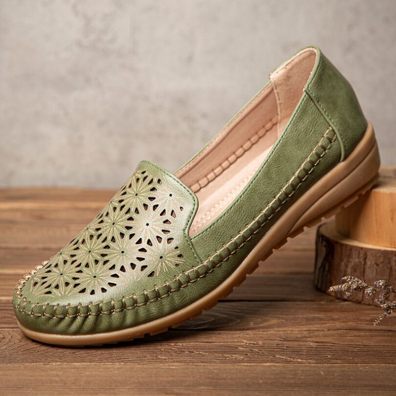 Dames Floewrs Hollow Comfy Non-slip Casual Platte Loafers