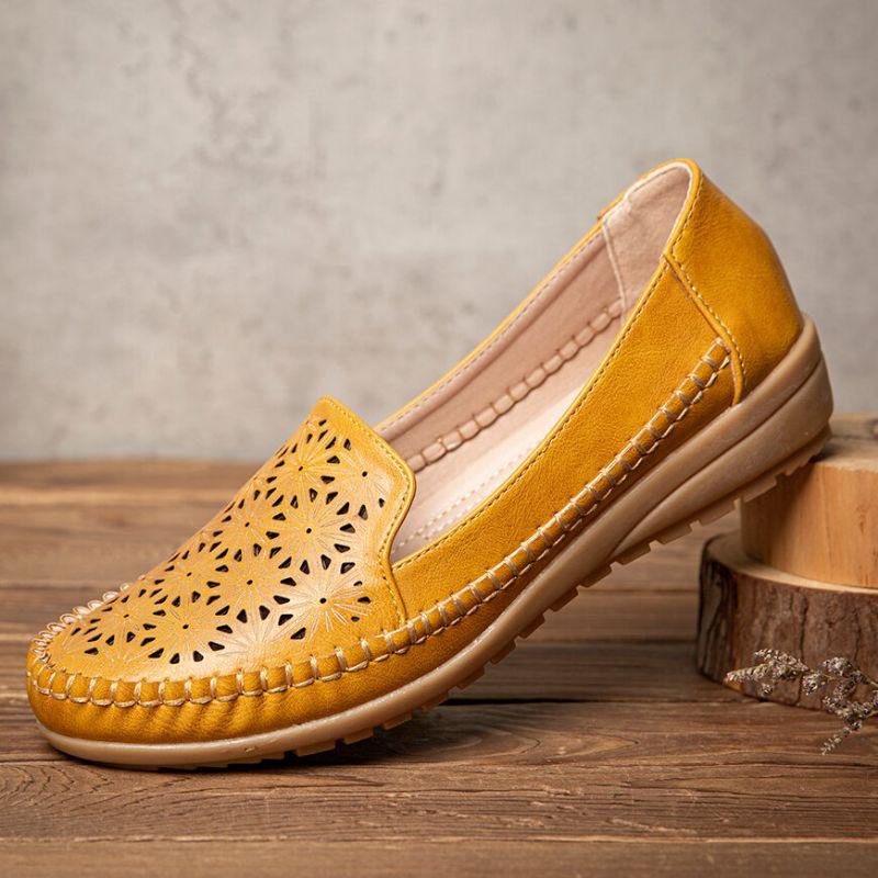 Dames Floewrs Hollow Comfy Non-slip Casual Platte Loafers