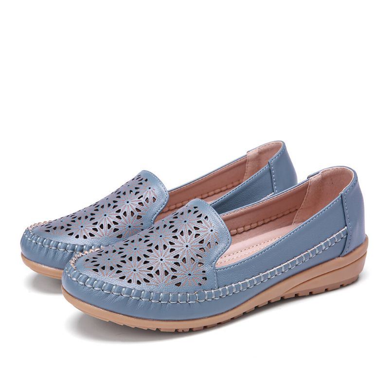 Dames Floewrs Hollow Comfy Non-slip Casual Platte Loafers