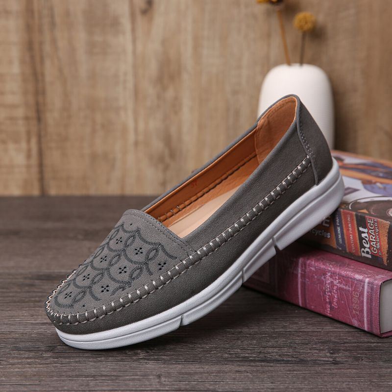 Dames Hand Stricing Hollow Comfy Massage Ademende Casual Flats