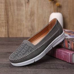 Dames Hand Stricing Hollow Comfy Massage Ademende Casual Flats