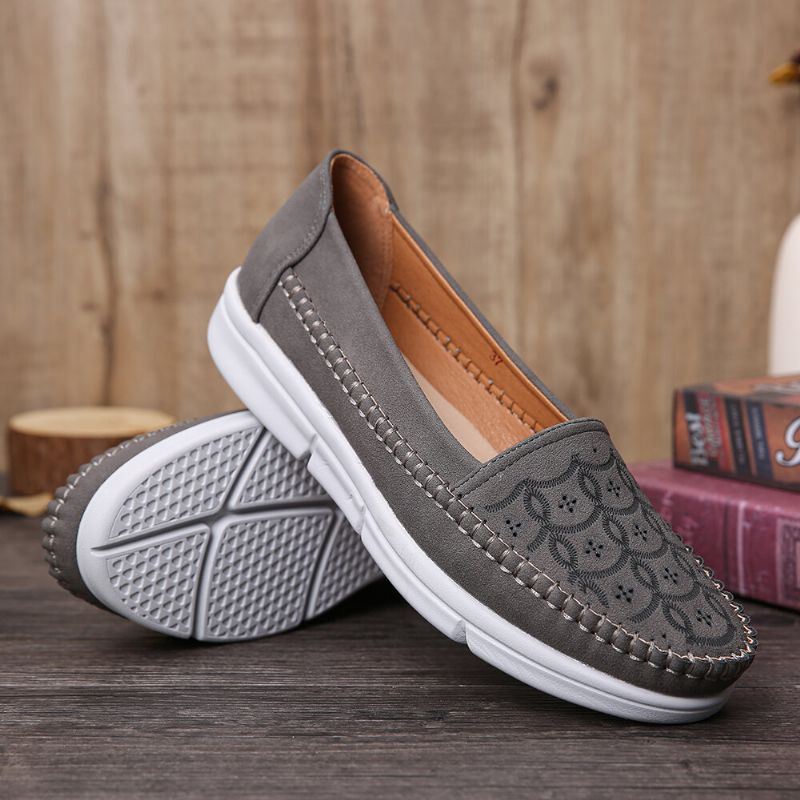 Dames Hand Stricing Hollow Comfy Massage Ademende Casual Flats