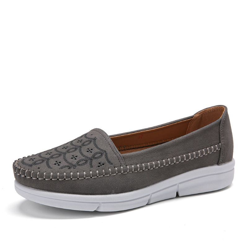 Dames Hand Stricing Hollow Comfy Massage Ademende Casual Flats