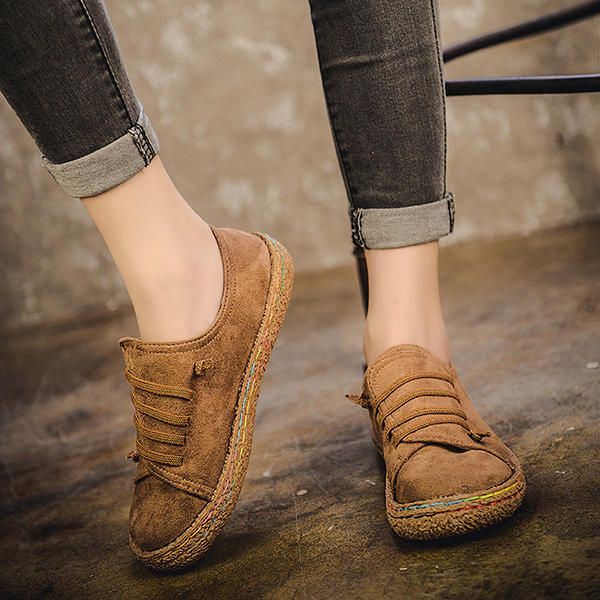 Dames Instappers Comfortabele Suède Platte Loafers