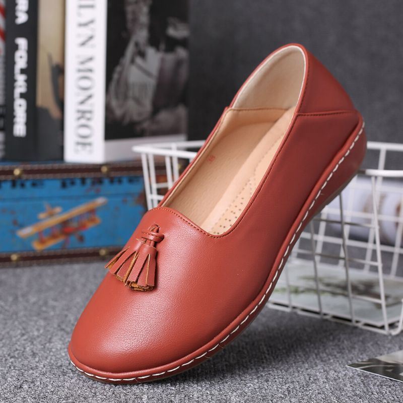 Dames Kwastje Effen Kleur Casual Casal Comfy Flats