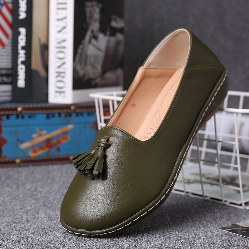 Dames Kwastje Effen Kleur Casual Casal Comfy Flats