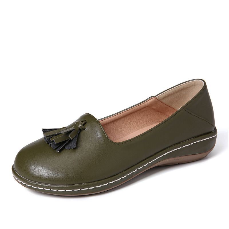 Dames Kwastje Effen Kleur Casual Casal Comfy Flats