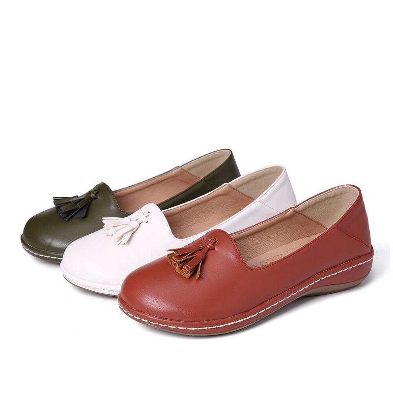 Dames Kwastje Effen Kleur Casual Casal Comfy Flats