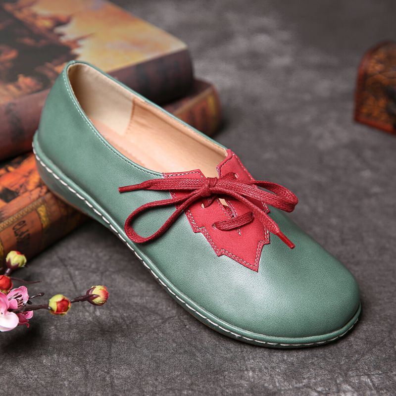 Dames Leaf Splicing Decor Comfortabele Antislip Casual Flats