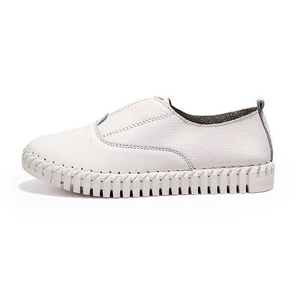 Dames Lente Casual Flats Puntschoen Zachte Zool Schoenen Slip Op Platte Loafers