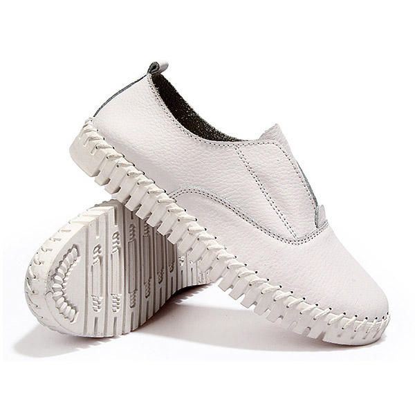 Dames Lente Casual Flats Puntschoen Zachte Zool Schoenen Slip Op Platte Loafers