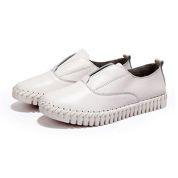 Dames Lente Casual Flats Puntschoen Zachte Zool Schoenen Slip Op Platte Loafers