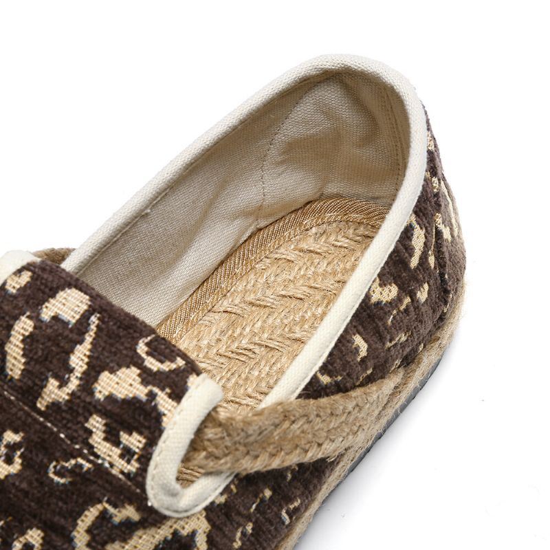 Dames Linnen Handgemaakte Espadrille Comfortabele Draagbare Casual Loafers