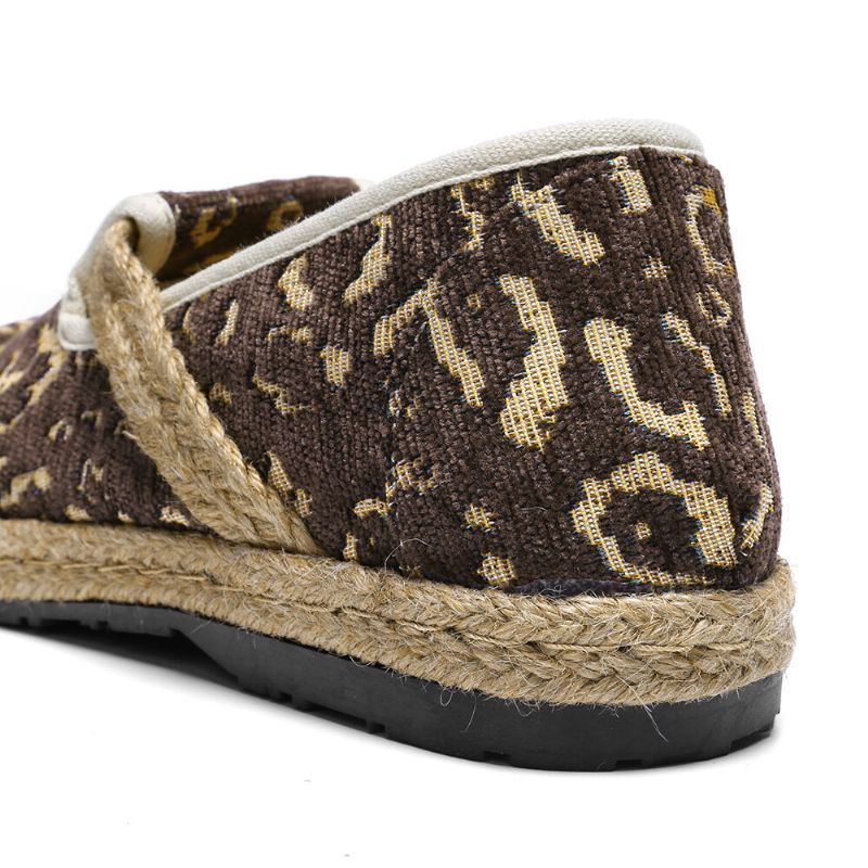 Dames Linnen Handgemaakte Espadrille Comfortabele Draagbare Casual Loafers