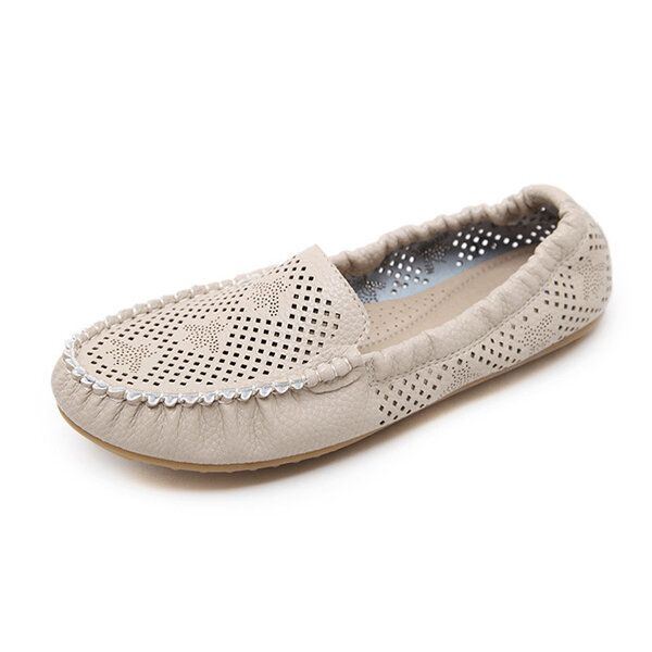 Dames Loafers Leer Outdoor Soft Sole Flats Casual Schoenen